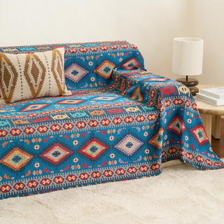 Azure Boho Chic Sofa Cover