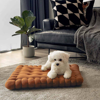 Biscuit Quilted Dog Bed