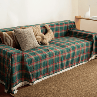 Christmas Cheer Plaid Sofa Cover