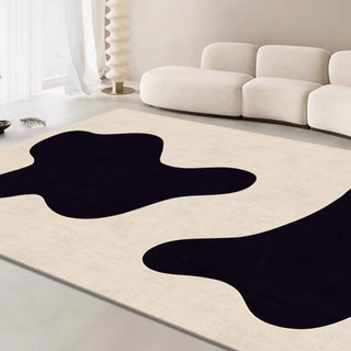 Easy Clean Rug Abstract Ink Blot Spillproof Pet-Friendly Modern Living Room Area Rug