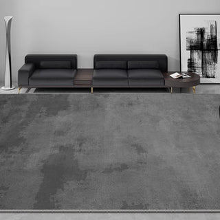 Easy Clean Rug Charcoal Distressed Spillproof Pet-Friendly Minimalist Living Room Area Rug