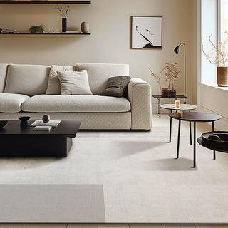 Easy Clean Rug Contemporary Minimalist Grey Spillproof Pet-Friendly Living Room Large Area Rug