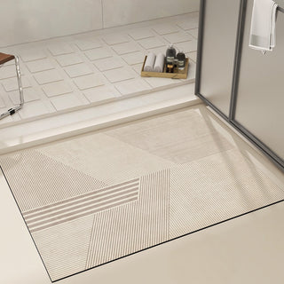 Easy Clean Rug Modern Geometric Non-Slip Quick-Drying Bath Mat