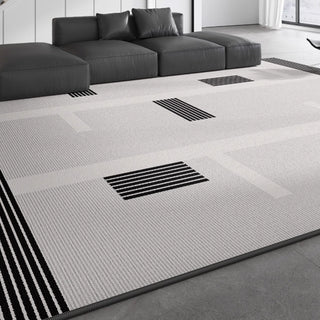 Easy Clean Rug Modern Matrix Spillproof Pet-Friendly Living Room Area Rug