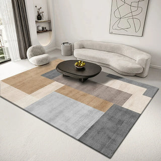 Easy Clean Rug Serenity Blocks Spillproof Pet-Friendly Minimalist Living Room Area Rug