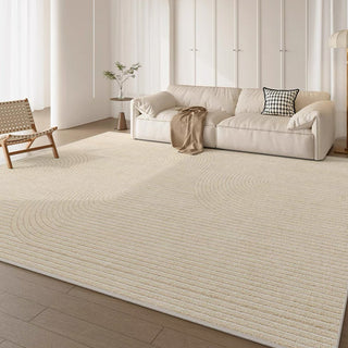 Easy Clean Rug Tranquil Ripple Spillproof Pet-Friendly Minimalist Living Room Area Rug