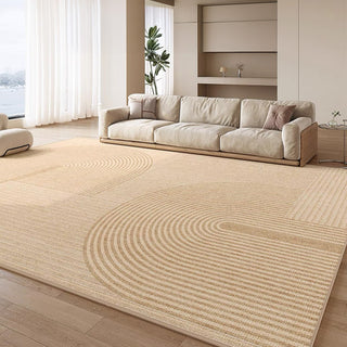 Easy Clean Rug Zen Circle Pattern Spillproof Pet-Friendly Minimalist Living Room Area Rug