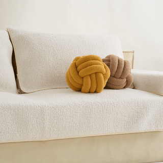 Knotted Fleece Orb Sofa Pillow