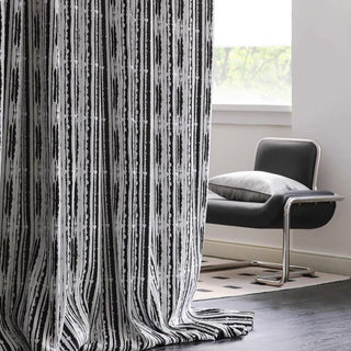 Modern Monochrome Striped Curtain