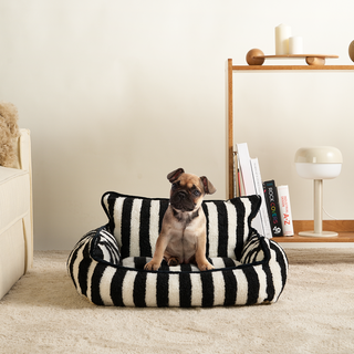 Pawesome Striped Wash 'n' Wag Bed