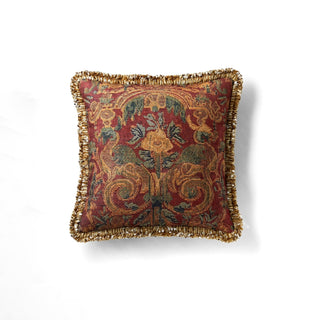 Vintage Tapestry Fringe Throw Pillow