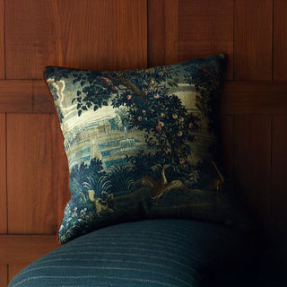 Vintage Tapestry Garden Throw Pillow Cover
