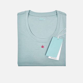 Scoop Neck Hemp Tee - Sustainable & Summer-Ready Essential - Final Sale