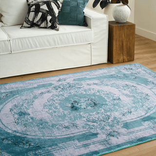 Waterproof Classic Green Persian Plush Rug