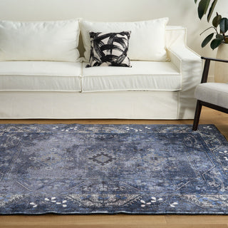 Waterproof Classic Navy Persian Plush Rug