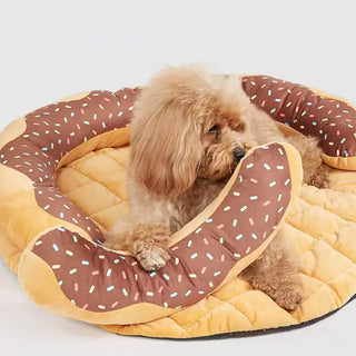 Donut Shaped Multi-Purpose Washable Dog & Cat Bed with Squeaky Pillow