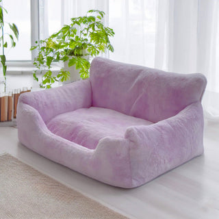 Dreamy Rainbow Color Plush Cozy Dog Sofa Bed