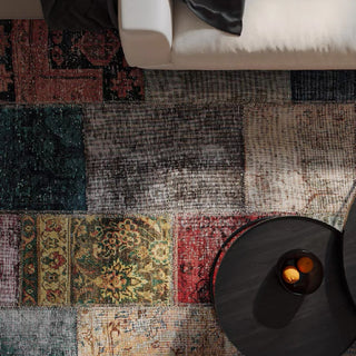 Machine Washable Rug Bohemian Patchwork Luxury Bedroom