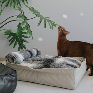 Multifunctional Faux Lambswool & Leather Dog & Cat Nest Dog Bed