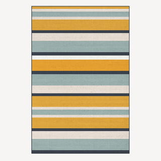 Waterproof Vintage Stripes Lightweight Rug