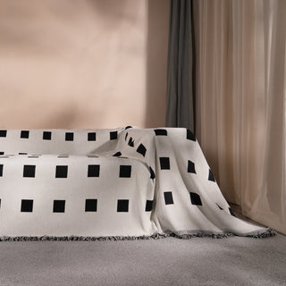 Checkered Onyx Reversible Comfort Sofa / Couch Cover