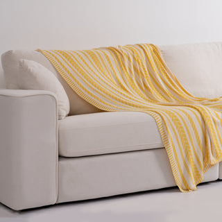 Double-Layered Striped Throw