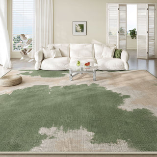 Easy Clean Rug Meadow Mist Canvas Spillproof Pet-Friendly Minimalist Living Room Area Rug