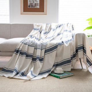 Coastal Striped Sofa Cover