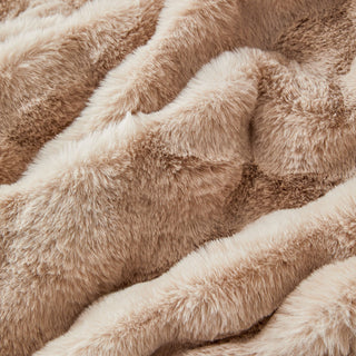 Cozy Faux Fur Ripple Sofa/Couch Cover