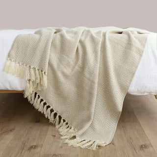 Herringbone Knit Throw Blanket