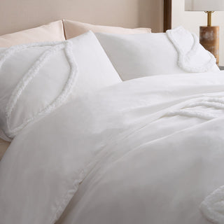 Luxe Leaf Tufted Duvet Cover Set