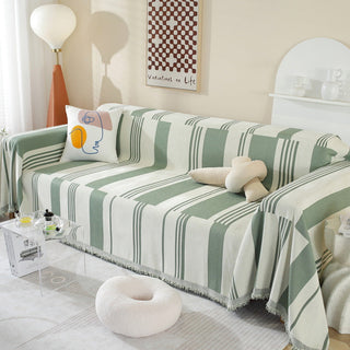 Striped Elegance Sofa Cover