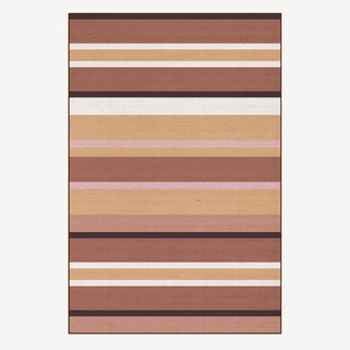 Waterproof Vintage Stripes Lightweight Rug