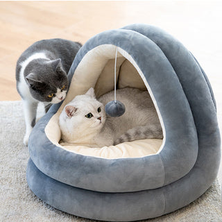 ZEZE Pets Velvet Pet Cave