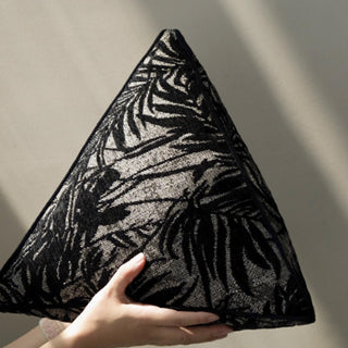 Velvet Moss Triangle Pillow