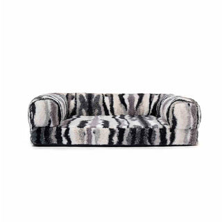 Chic Zebra-Pattern Large Warm Washable Orthopedic Dog & Cat Sofa Bed