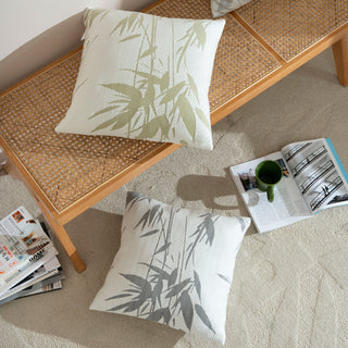 Cooling Bamboo Leaves Cushion Covers