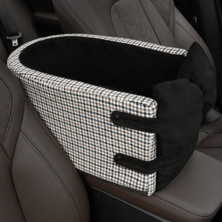 Houndstooth Lookout Console Bow Tie Dog & Cat Car Seat