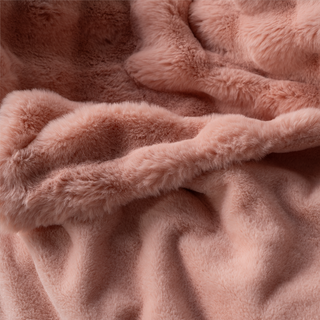 Plush Faux Rabbit Fur Throw Blanket